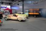 Oldtimer v.r.n.l.: Barkas B 1000 HP Pritschenwagen, 1964er Wartburg 311-3 Reise-Coupé 2+2 und ein 1937er Adler Trumpf Junior Sport Roadster mit 2 Türen - fotografiert am 30.05.2014 zur