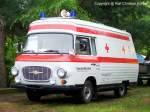 Barkas B1000 SMH 3 (SMH = Schnelle Medizinische Hilfe) - Krankentransportwagen des Deutschen Roten Kreuzes der DDR - fotografiert am 15.05.2010 zum Militrfahrzeugtreffen an der St.