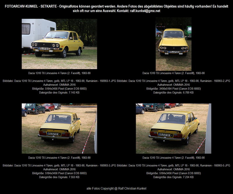 Dacia 1310 TX Limousine 4 Türen, gelb, Bauzeit (2. Facelift) 1983