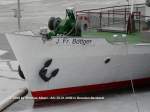 Weitere Fotos:  J.FR.B�TTGER  (1963) - Bugansicht von Backbord - schr�g von vorn