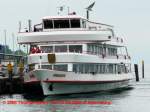 Name:  VORARLBERG  (vorgesehen war  Karl Renner ) / Baujahr: 1964 / Bauwerft:  Schiffswerft Korneuburg in Korneuburg (�sterreich) - Fertigstellung bei der Fu�acher Werft / Flagge: �sterreich / L�nge: 61,95 m / Breite: 12,05 m / Tiefgang: 1,57 m (leer) , 1,88 m (beladen) / 1000 Passagiere / Antrieb: 2 x 6-Zylinder-4-Takt Dieselmotoren mit je 748 PS (550 kW) auf Voith-Schneider-Propeller / Eigner~Betreiber: Vorarlberg Lines - Bodenseeschifffahrt (�sterreichische Bundesbahnen bis 2005) / Heimathafen: Bregenz / Fahrtgebiet: Bodensee / Schiffs- oder Registriernummer: ? / Bemerkung: Bis zur Indienststellung der  SONNENK�NIGIN  2008, war es das l�ngste Fahrgastschiff auf dem Bodensee. Generalsanierung 1997/98.