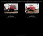 Kirowez K-700, rot-weiss, Bauzeit 1962-75, Traktor, Schlepper, Knicklenker, Kirovez, UdSSR, Sowjetunion, DDR-Import - fotografiert im DDR-Museum Dargen auf der Insel Usedom (Ostsee) - Sedcard, comp