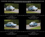 Skoda 1000 MB Limousine 4 Türen, blau-weiss, Typ 990, Bauzeit 1964-65, CSSR - fotografiert zum Ost-Mobil-Meeting-Magdeburg (OMMMA 2016) im Elbauenpark Magdeburg am 30.08.2014 - Sedcard, comp