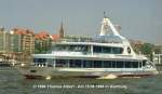 Name:  HAMBURG  / Baujahr: 1995-1996 / Bauwerft: Schiffswerft Tangerm�nde in Tangerm�nde (Deutschland) im Verbund der Deutschen Binnenwerften GmbH / Flagge: Deutschland / L�nge: 55,50 m / Breite: 11,39 m / Tiefgang: 1,58 m / 500 Passagiere / Antrieb: 2 x 314 kW auf zwei Schottel-Ruder-Propeller (SRP 170) / Eigner ~ Betreiber: Rainer Abicht Elbreederei GmbH in Hamburg / Heimathafen: Hamburg / Fahrtgebiet: Elbe (Hamburger Hafen) / Schiffs- oder Registriernummer: ? / Bemerkung: Die offizielle Schiffstaufe erfolgte am 06.06.1996 durch den Oberb�rgermeister der Hansestadt Hamburg, Herr Dr. Henning Voscherau.